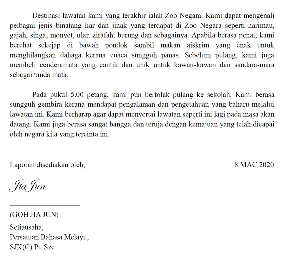 Contoh Karangan Laporan Pt3 Malaymalaq  Riset